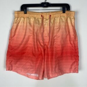 Weekender Orange Coral Swim Trunks Beach Vacation Summer